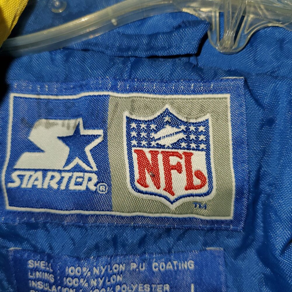 La Rams Starter Pullover Jacket Large - image 4